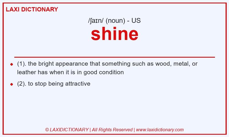 Definition shine in American English