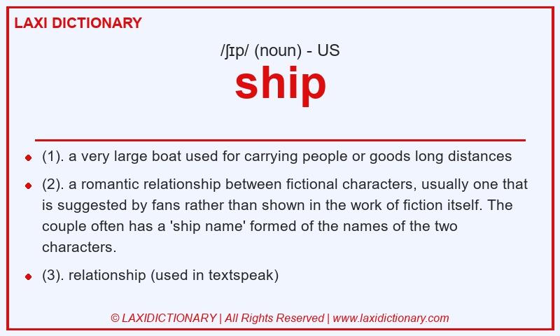 Definition ship in American English