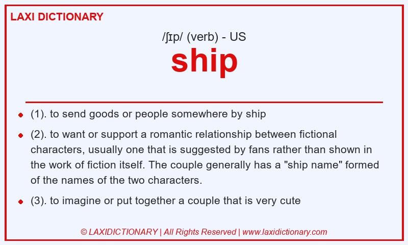 Definition ship in American English
