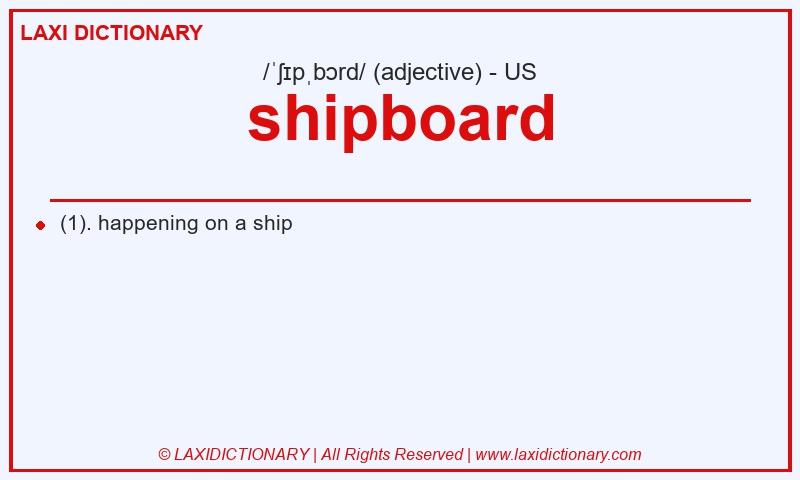 Definition shipboard in American English