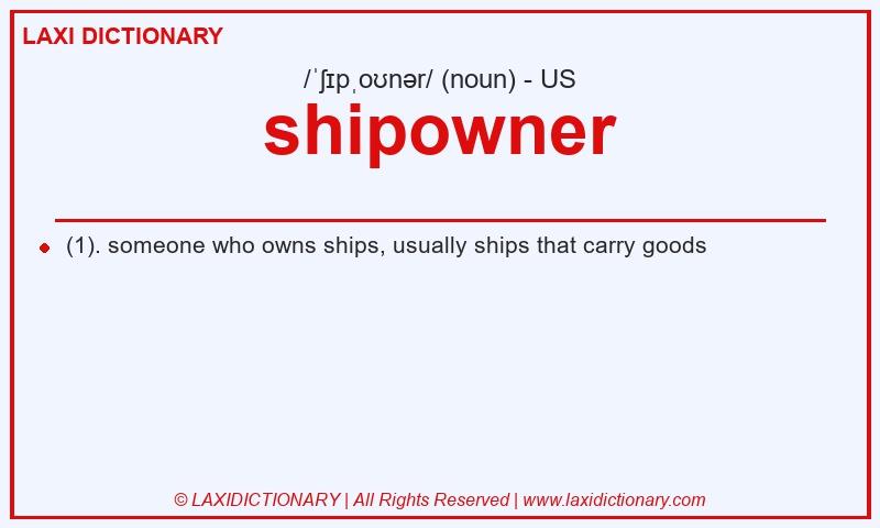 Definition shipowner in American English