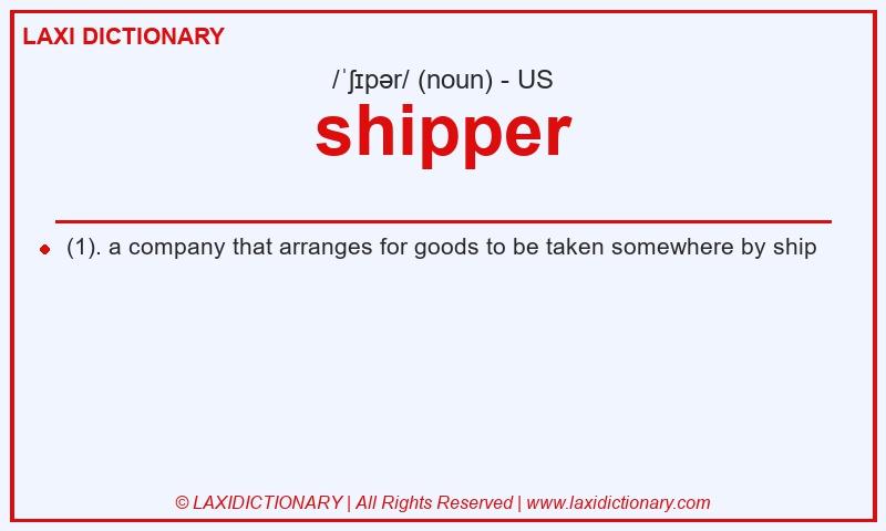 Definition shipper in American English