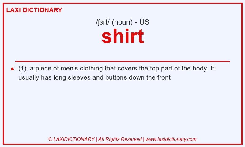 Definition shirt in American English