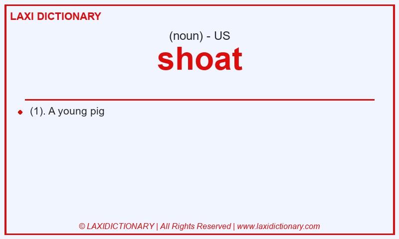 Definition shoat in American English