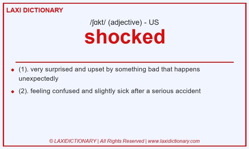 Definition shocked in American English