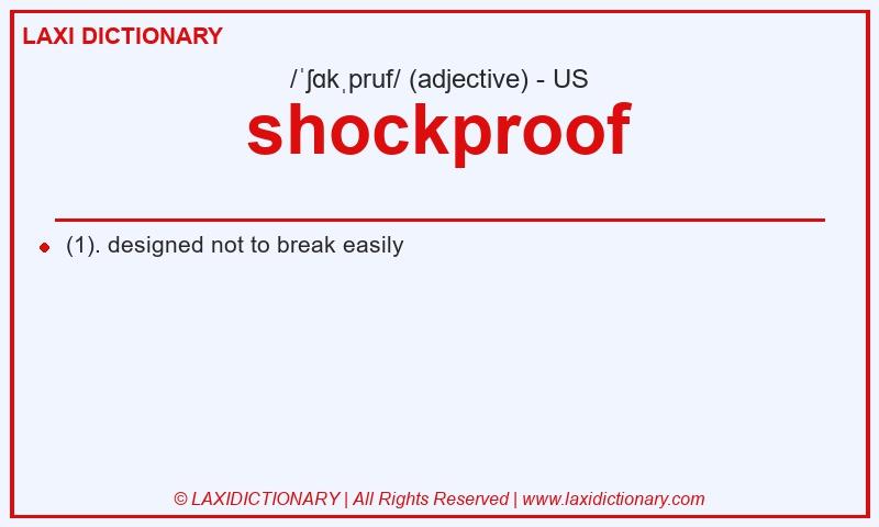 Definition shockproof in American English
