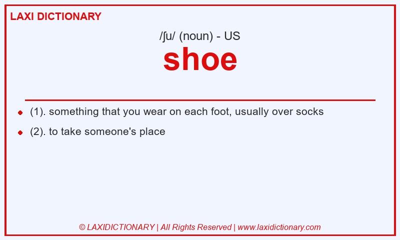 Definition shoe in American English