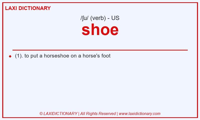 Definition shoe in American English