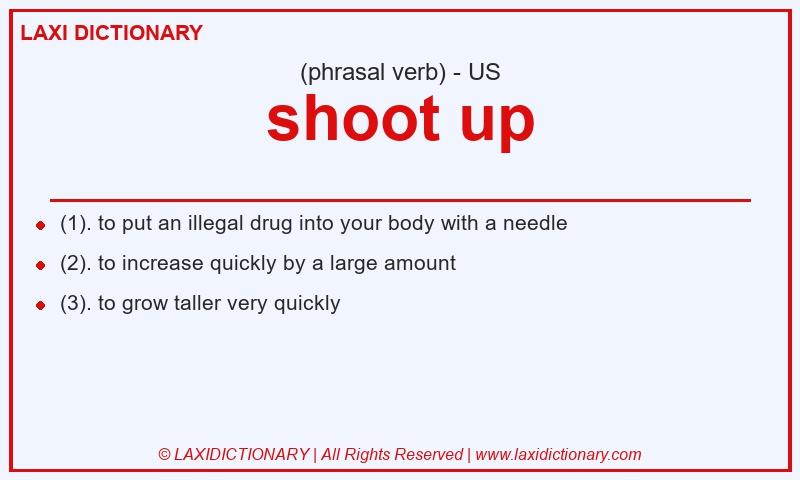 Definition shoot up in American English