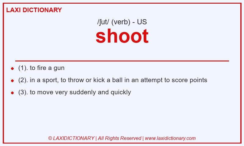Definition shoot in American English