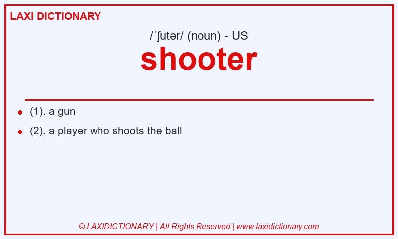 Definition shooter in American English