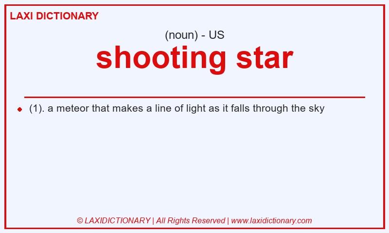 Definition shooting star in American English