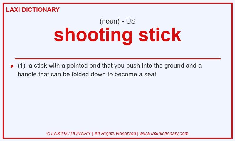Definition shooting stick in American English