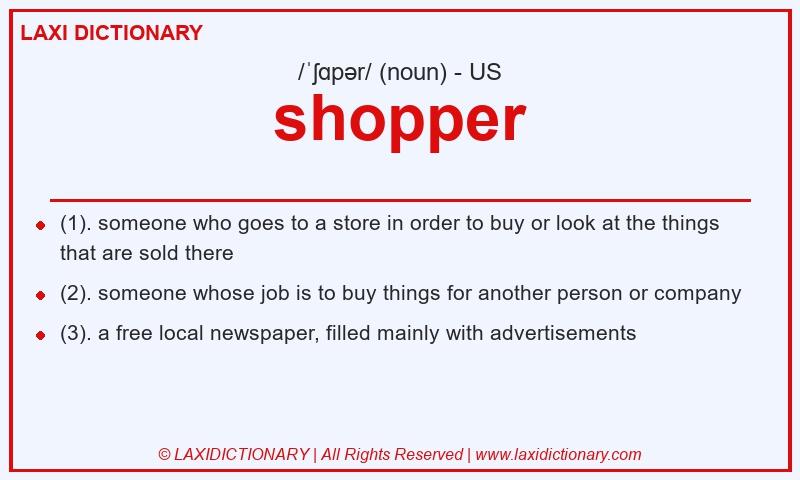 Definition shopper in American English