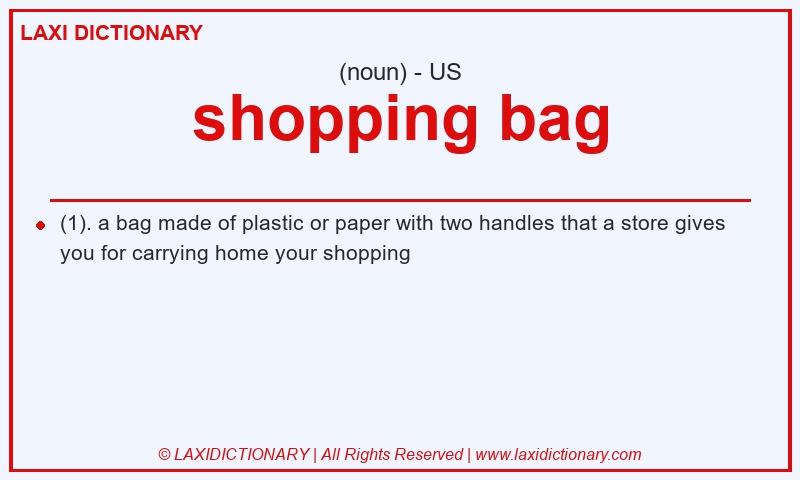 Definition shopping bag in American English