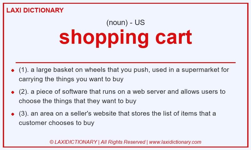 Definition shopping cart in American English