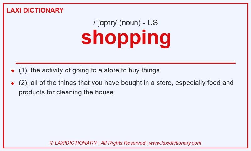 Definition shopping in American English