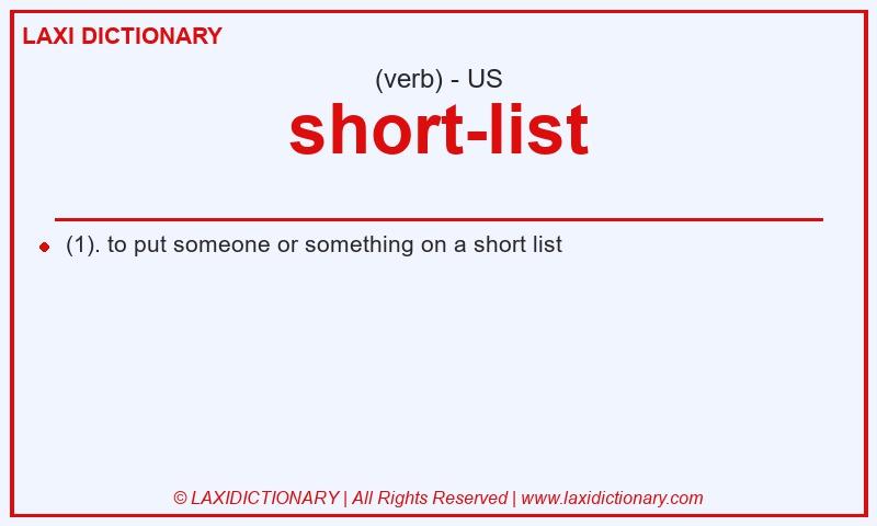 Definition short-list in American English