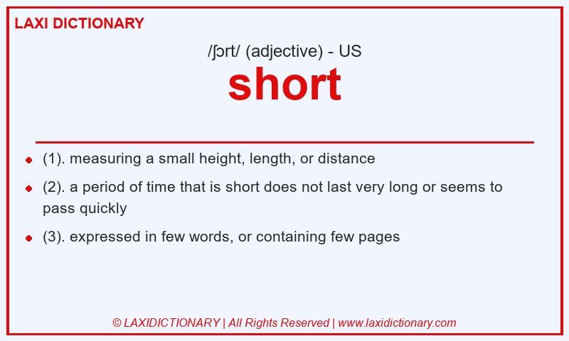 Definition short in American English