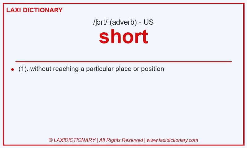 Definition short in American English