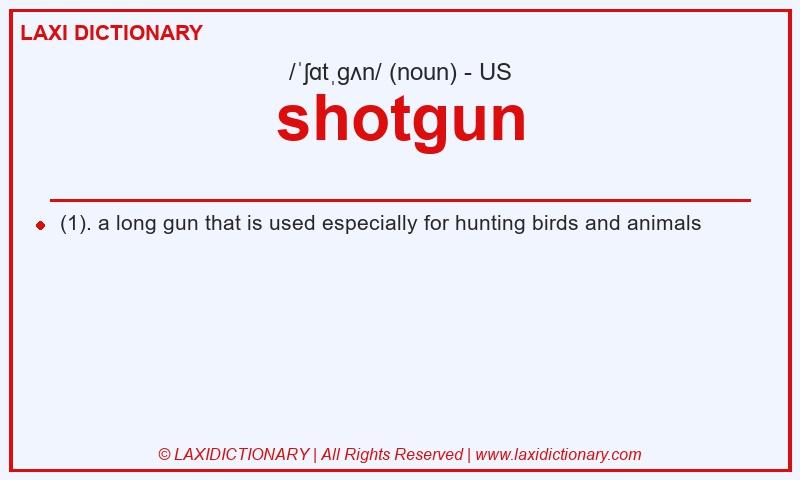 Definition shotgun in American English