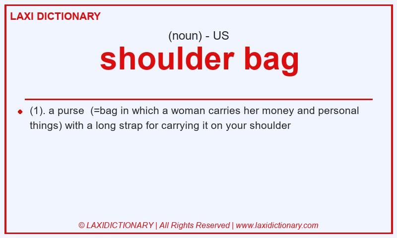 Definition shoulder bag in American English