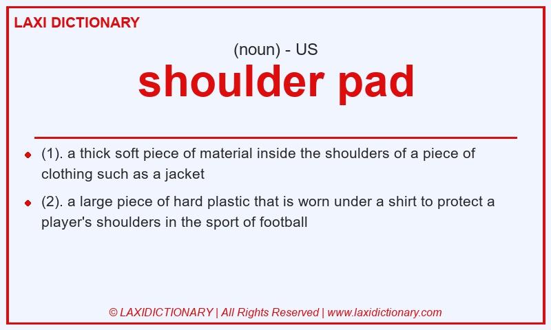 Definition shoulder pad in American English