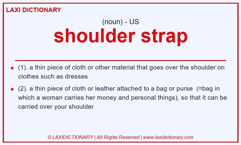 Definition shoulder strap in American English