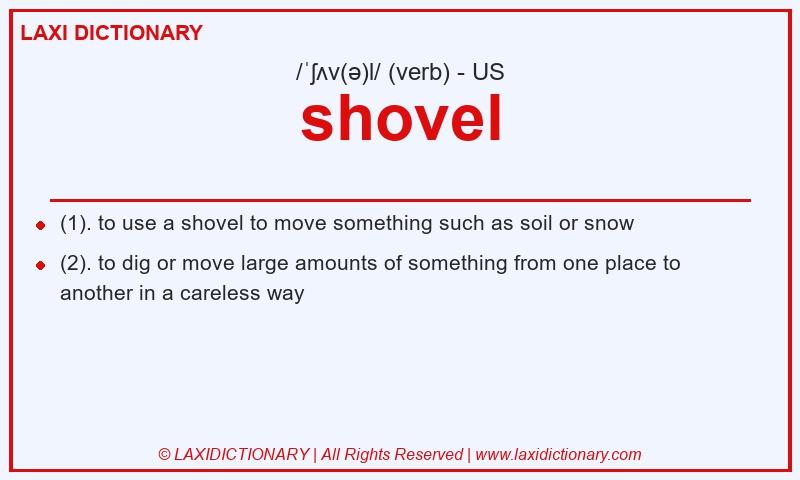 Definition shovel in American English