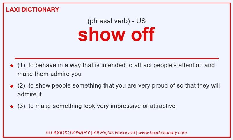 Definition show off in American English