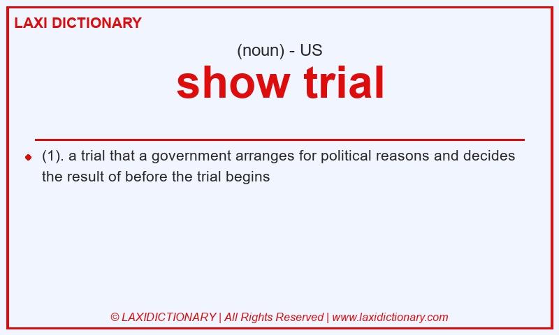 Definition show trial in American English