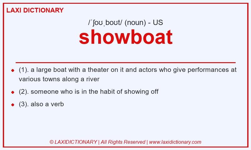 Definition showboat in American English