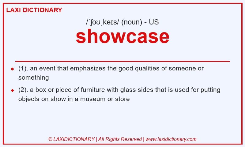 Definition showcase in American English
