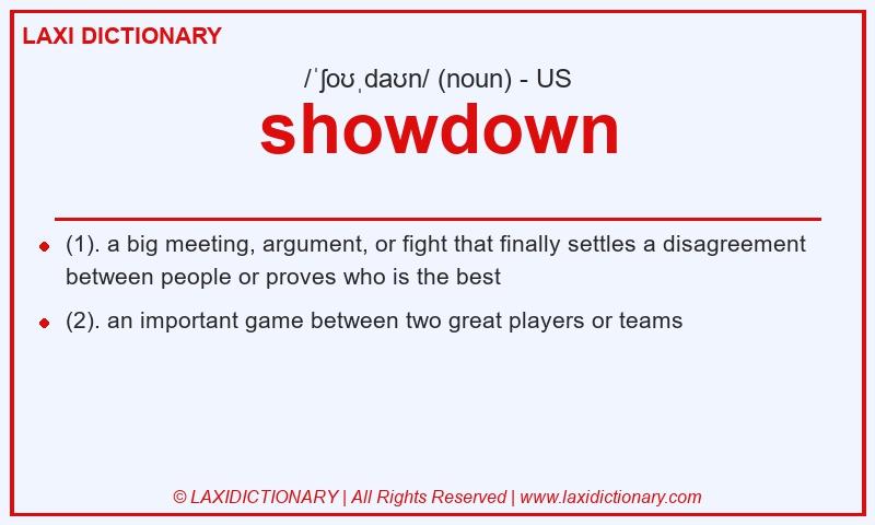 Definition showdown in American English