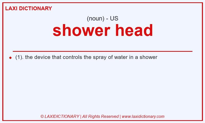 Definition shower head in American English