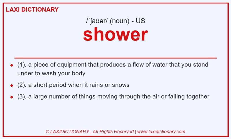Definition shower in American English