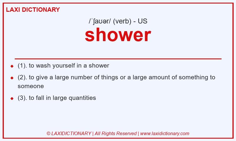 Definition shower in American English