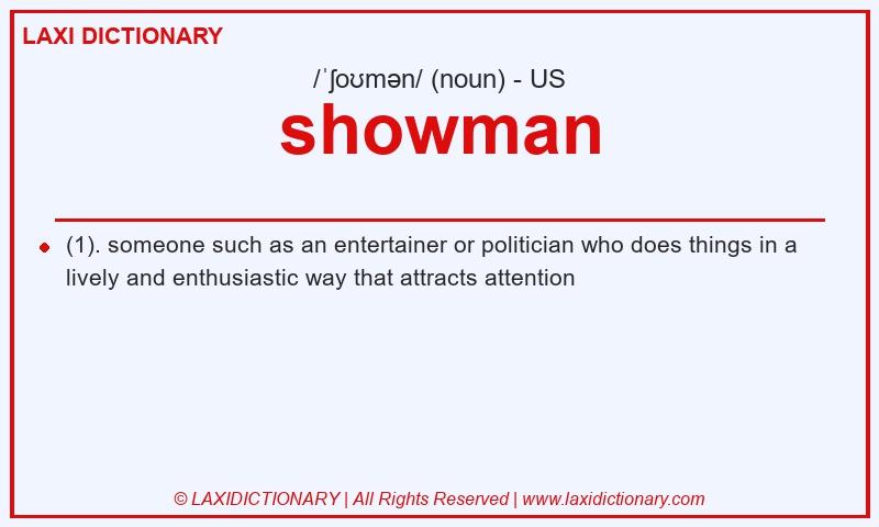 Definition showman in American English