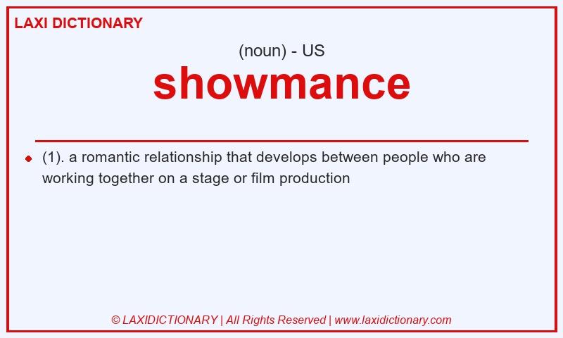 Definition showmance in American English