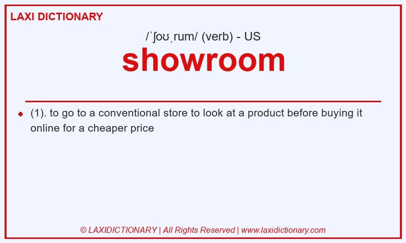 Definition showroom in American English