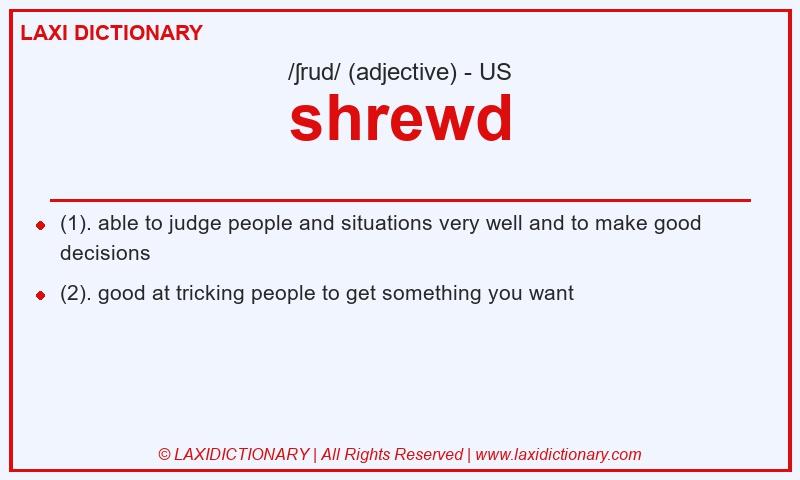 Definition shrewd in American English