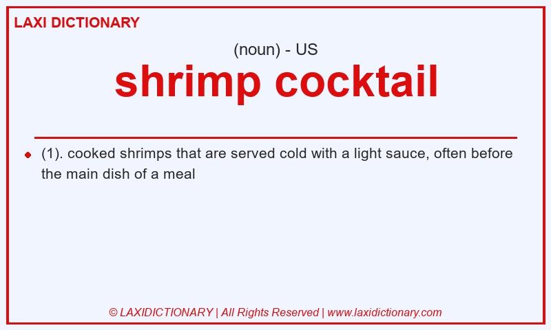 Definition shrimp cocktail in American English