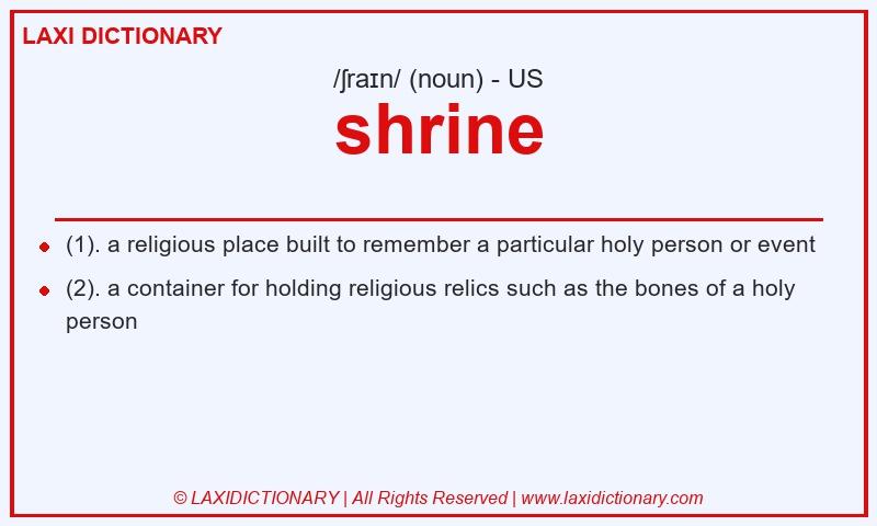 Definition shrine in American English