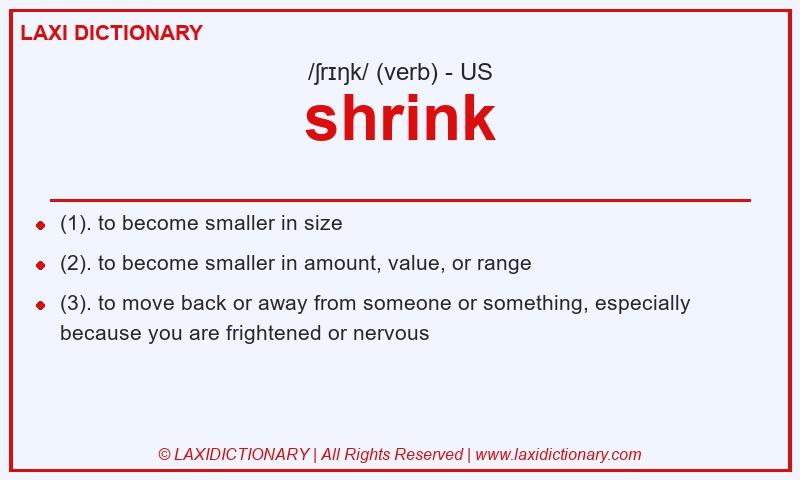 Definition shrink in American English