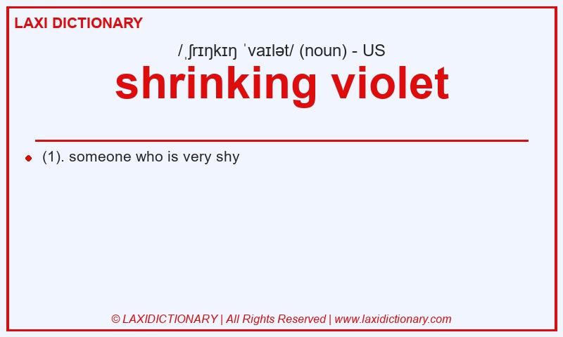 Definition shrinking violet in American English