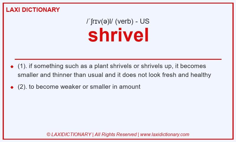 Definition shrivel in American English