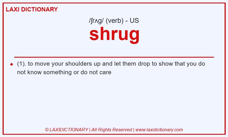 Definition shrug in American English