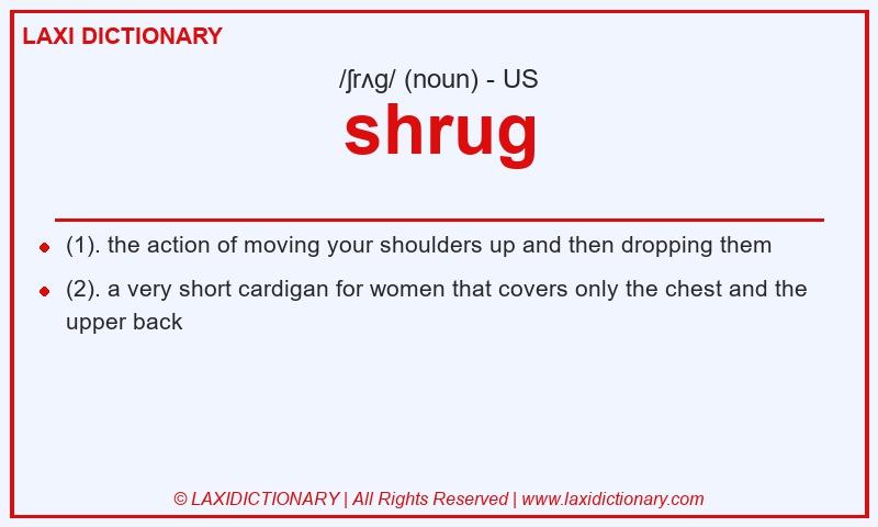 Definition shrug in American English