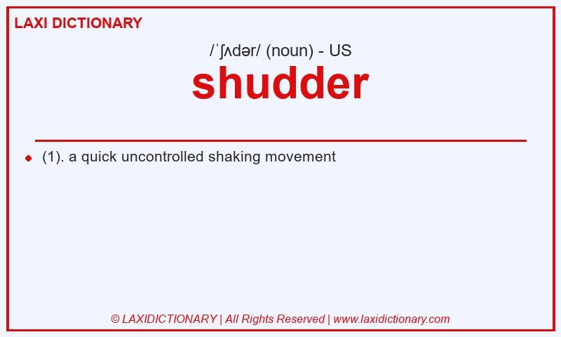 Definition shudder in American English