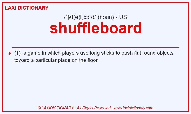 Definition shuffleboard in American English
